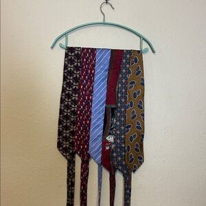 Vintage Mens Designer Tie Lot Of 6 Silk Ties